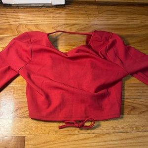 red crop top